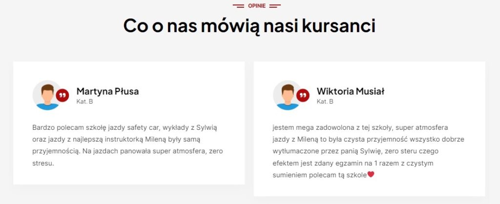 opinie o szkole jazdy SafetyCar w Częstochowie na kategorię B